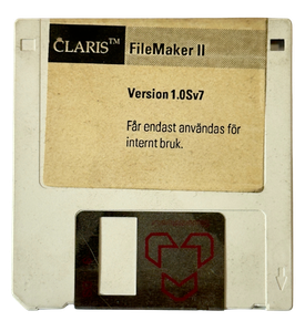 Claris FileMaker II 3,5 Diskett version 1.0Sv7 Studentlitteratur Software 1989